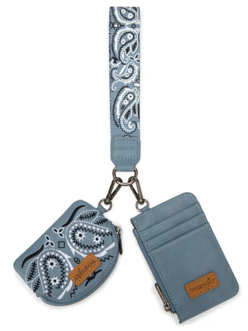 Wrangler Bandana Paisley Print Keychain Wallet for Women